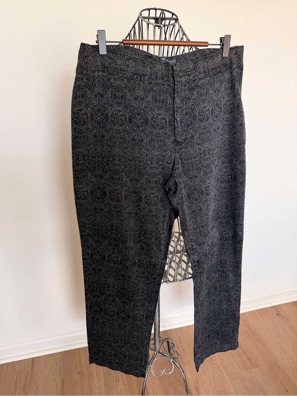 Dockers Black Patterned Pants
